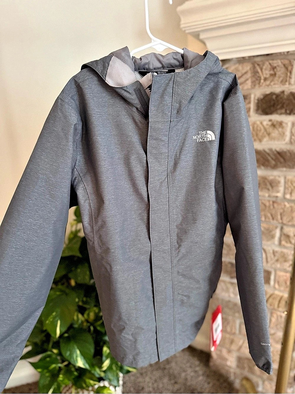 The North Face Gray Hooded Jacket Size Large